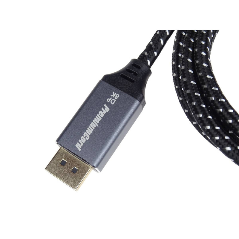 PremiumCord DisplayPort 1.4 prípojný kábel, kovové a pozlátené konektory, 3m