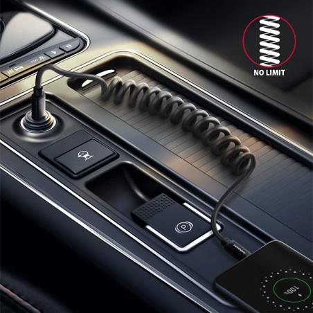 AXAGON BUCM-CM10TB, TWISTER kábel USB-C → USB-C, 0.6m, USB 2.0, PD 60W 3A, ALU, tpe, čierny