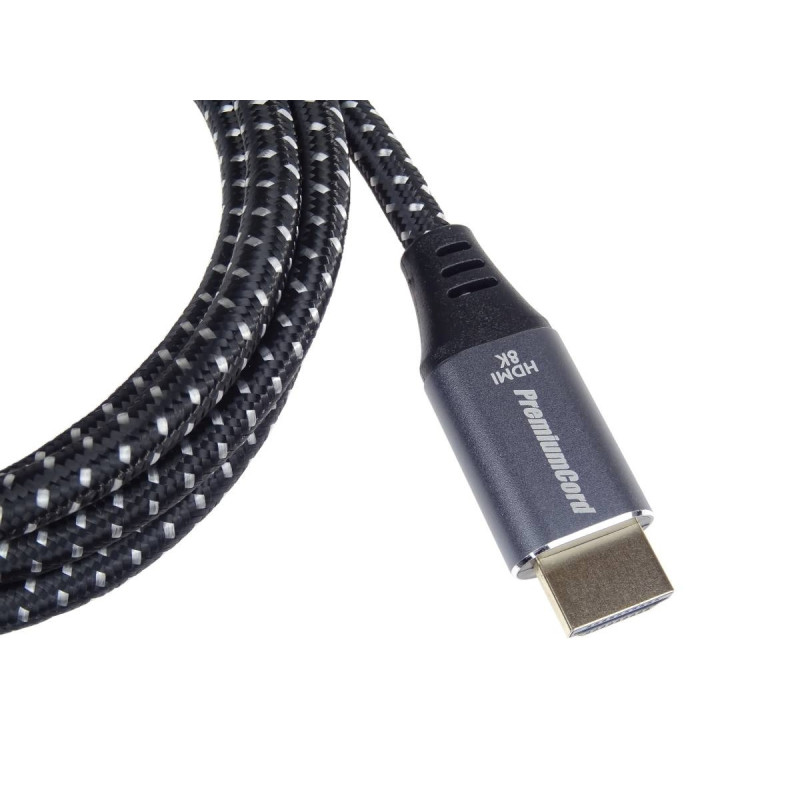 PremiumCord ULTRA HDMI 2.1 High Speed ??+ Ethernet kábel 8K @ 60Hz, pozlátené 0,5 m