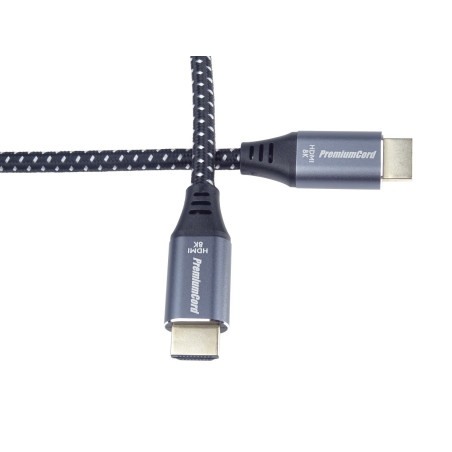 PremiumCord ULTRA HDMI 2.1 High Speed ??+ Ethernet kábel 8K @ 60Hz, pozlátené 0,5 m