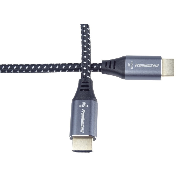 PremiumCord ULTRA HDMI 2.1 High Speed ??+ Ethernet kábel 8K @ 60Hz, pozlátené 1,5 m