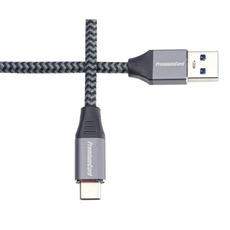 PremiumCord kábel USB-C - USB 3.0 A (USB 3.1 generation 1, 3A, 5Gbit/s) 0,5m oplet