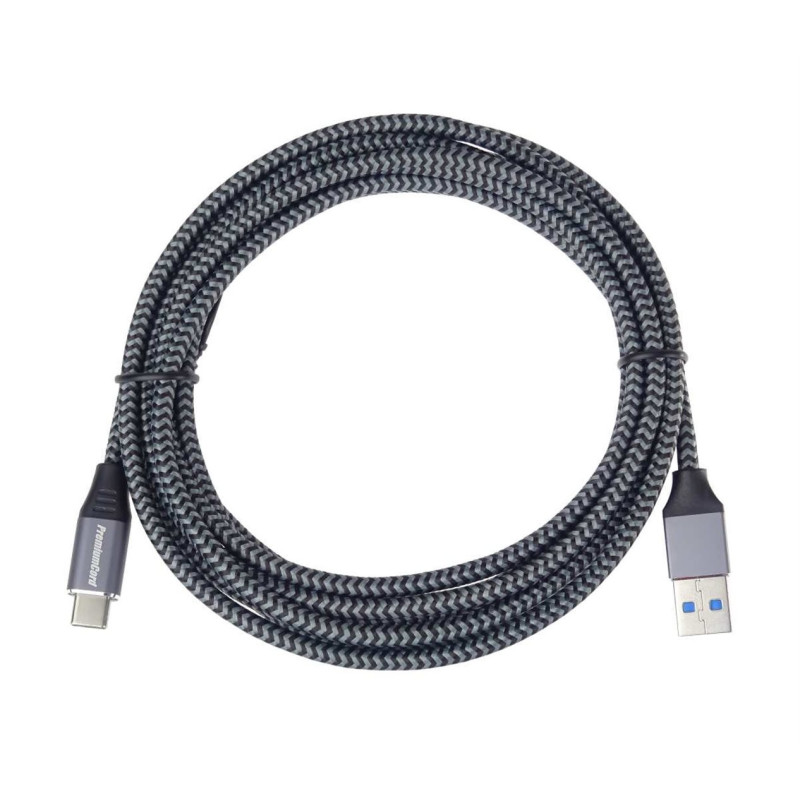 PremiumCord kábel USB-C - USB 3.0 A (USB 3.1 generation 1, 3A, 5Gbit/s) 3m oplet