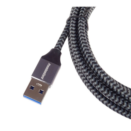 PremiumCord kábel USB-C - USB 3.0 A (USB 3.1 generation 1, 3A, 5Gbit/s) 3m oplet