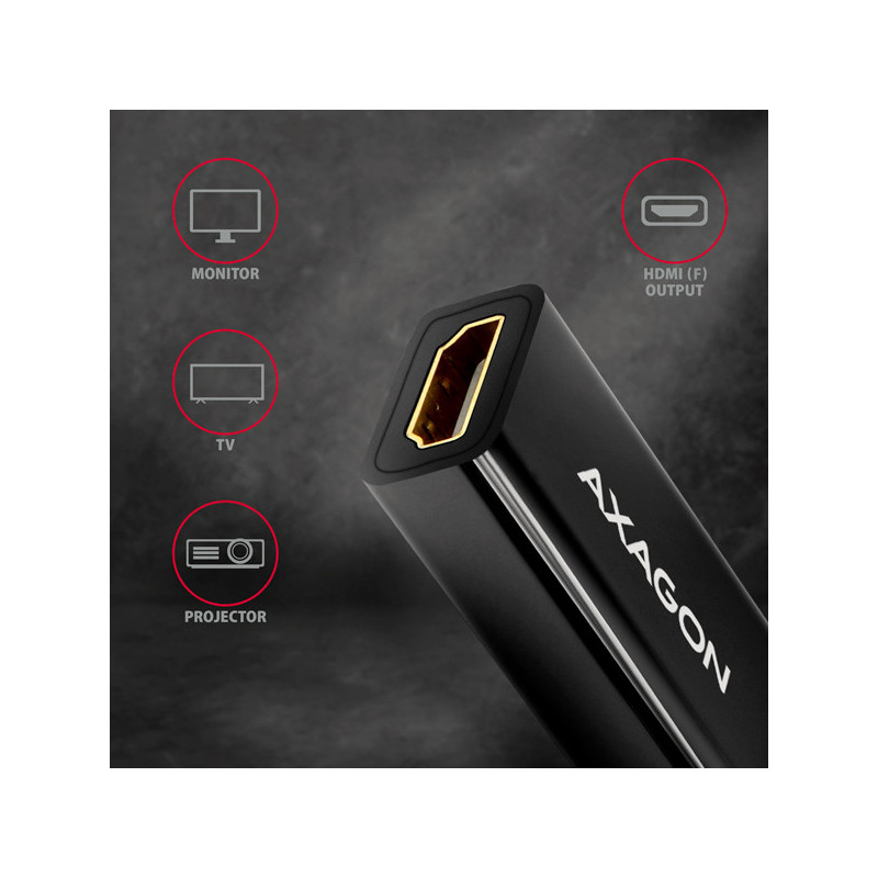 AXAGON RVDM-HI14N, Mini DisplayPort → HDMI 1.4 redukcia / adaptér, 4K/30Hz