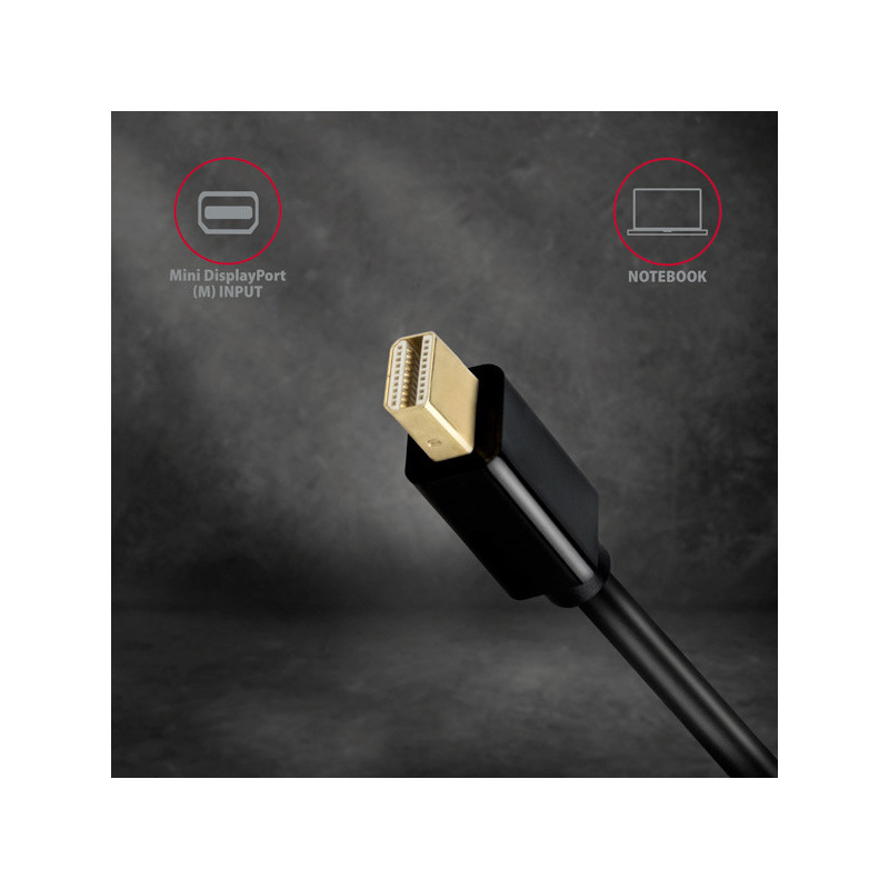 AXAGON RVDM-HI14N, Mini DisplayPort → HDMI 1.4 redukcia / adaptér, 4K/30Hz
