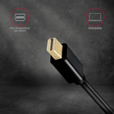 AXAGON RVDM-HI14N, Mini DisplayPort → HDMI 1.4 redukcia / adaptér, 4K/30Hz