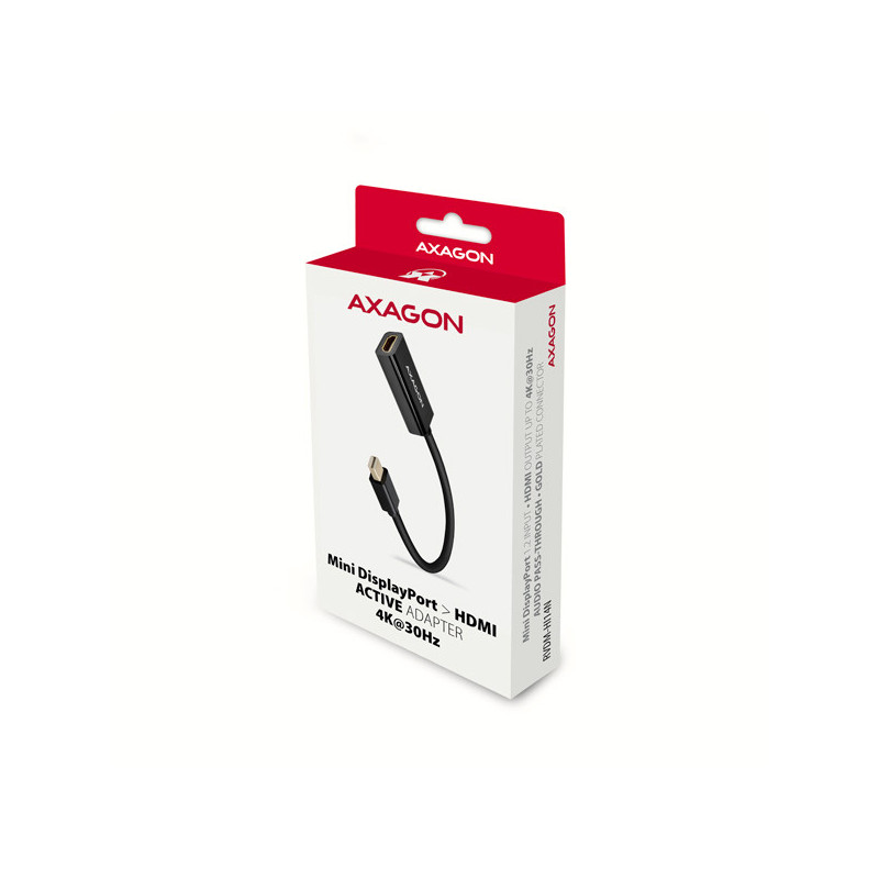 AXAGON RVDM-HI14N, Mini DisplayPort → HDMI 1.4 redukcia / adaptér, 4K/30Hz