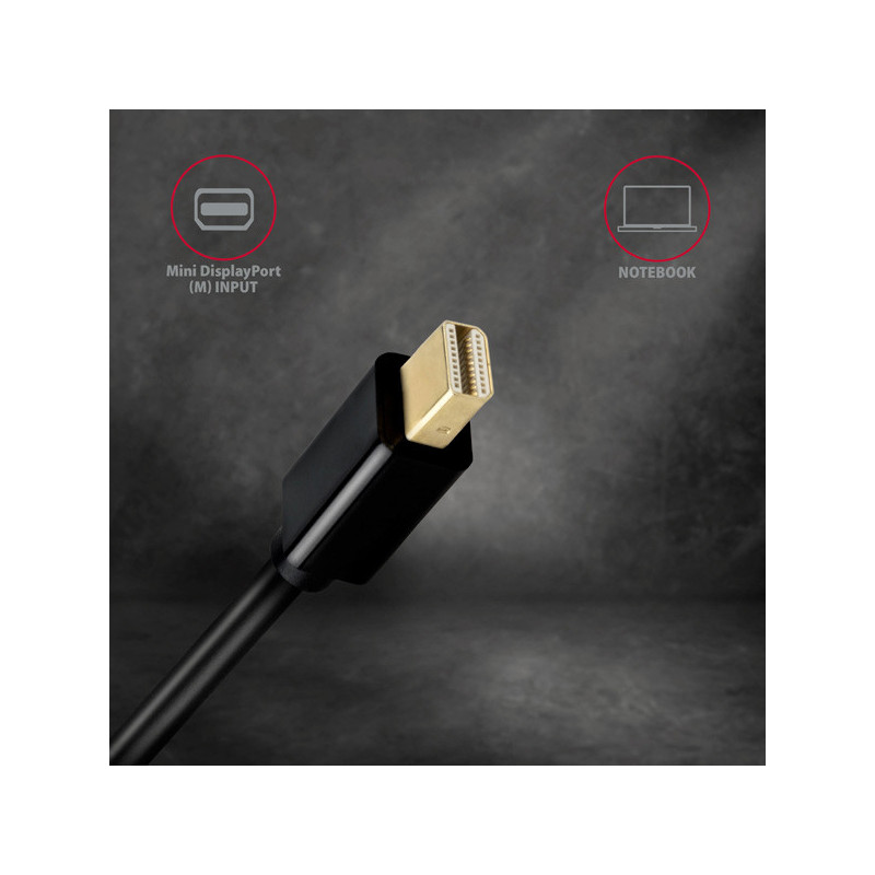 AXAGON RVDM-HI14C2, Mini DisplayPort → HDMI 1.4 redukcia / kábel 1.8 m, 4K/30Hz