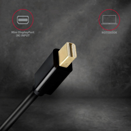 AXAGON RVDM-HI14C2, Mini DisplayPort → HDMI 1.4 redukcia / kábel 1.8 m, 4K/30Hz
