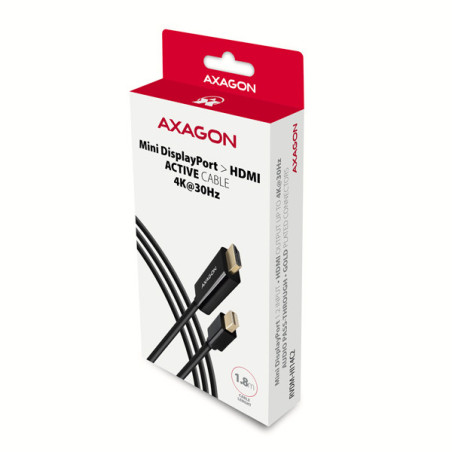 AXAGON RVDM-HI14C2, Mini DisplayPort → HDMI 1.4 redukcia / kábel 1.8 m, 4K/30Hz