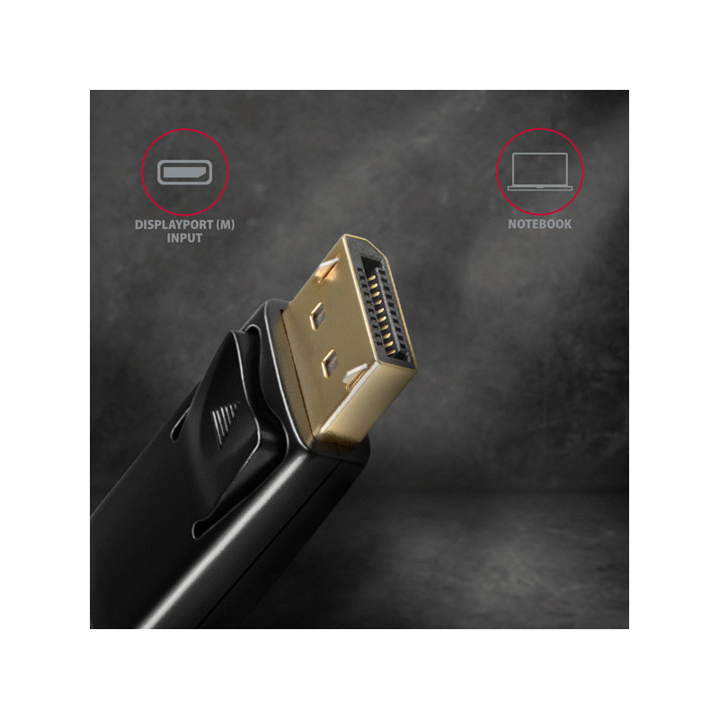 AXAGON RVD-HI14C2, DisplayPort → HDMI 1.4 redukcia / kábel 1.8m, 4K/30Hz