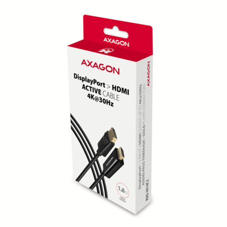 AXAGON RVD-HI14C2, DisplayPort → HDMI 1.4 redukcia / kábel 1.8m, 4K/30Hz