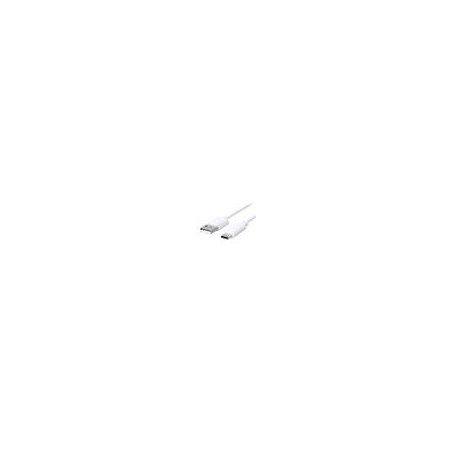 Kábel C-TECH USB 2.0 AM na Type-C kábel (AM/CM), 1m, biely