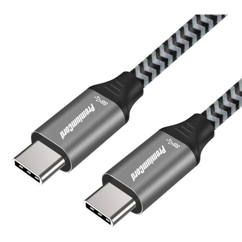 PremiumCord Kábel USB 3.2 Gen 1 USB-C male - USB-C male, bavlnený oplet, 1m