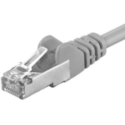 Premiumcord Patch kábel CAT 6a S-FTP, RJ45-RJ45, LSOH, AWG 26/7 5m šedá