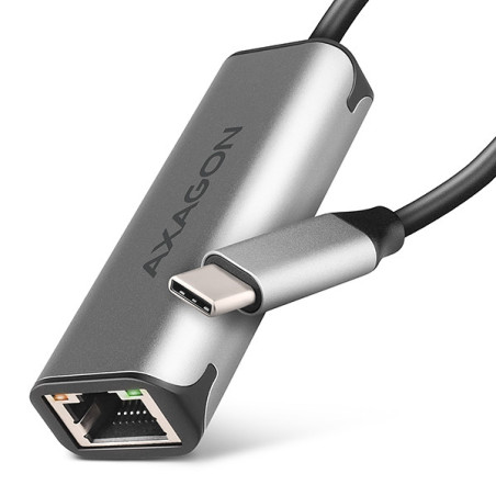 AXAGON ADE-25RC USB-C 3.2 Gen 1 - 2.5 Gigabit Ethernet sieťová karta, Realtek 8156, auto install, šedá