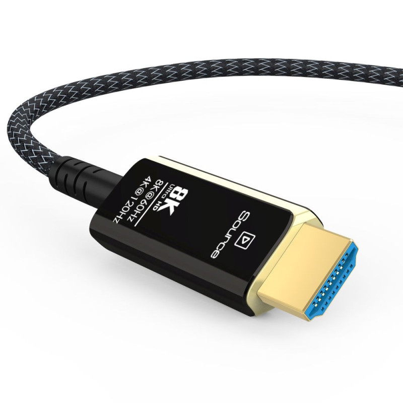 PremiumCord Ultra High Speed ??HDMI 2.1 optický fiber kábel 8K @ 60Hz, pozlátené 15m