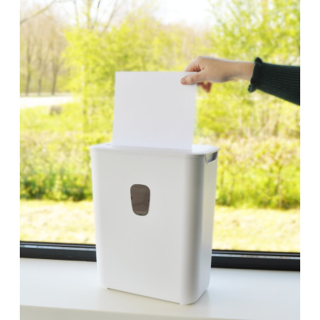 Skartovačka DESQ, 4 x 38 mm, 15l, krížový rez, biela