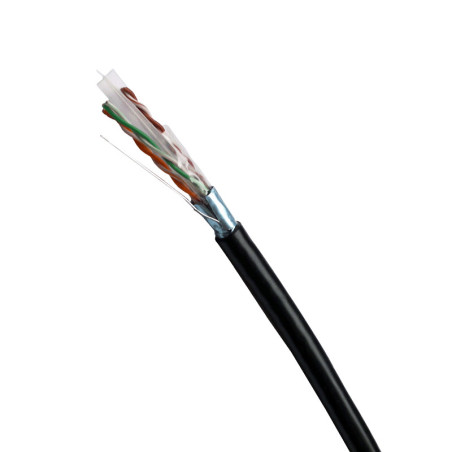 DATACOM FTP drôt CAT6 PE, Fca 500m cievka, čierny, OUTDOOR