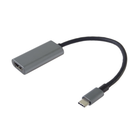 PremiumCord Prevodník USB-C na HDMI, rozlíšenie 4K a FULL HD 1080p, kovové púzdro