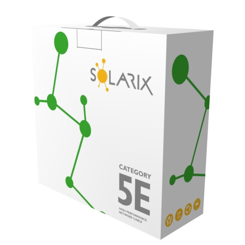 Inštalačný kábel Solarix CAT5E UTP PVC Eca 100m/box SXKD-5E-UTP-PVC
