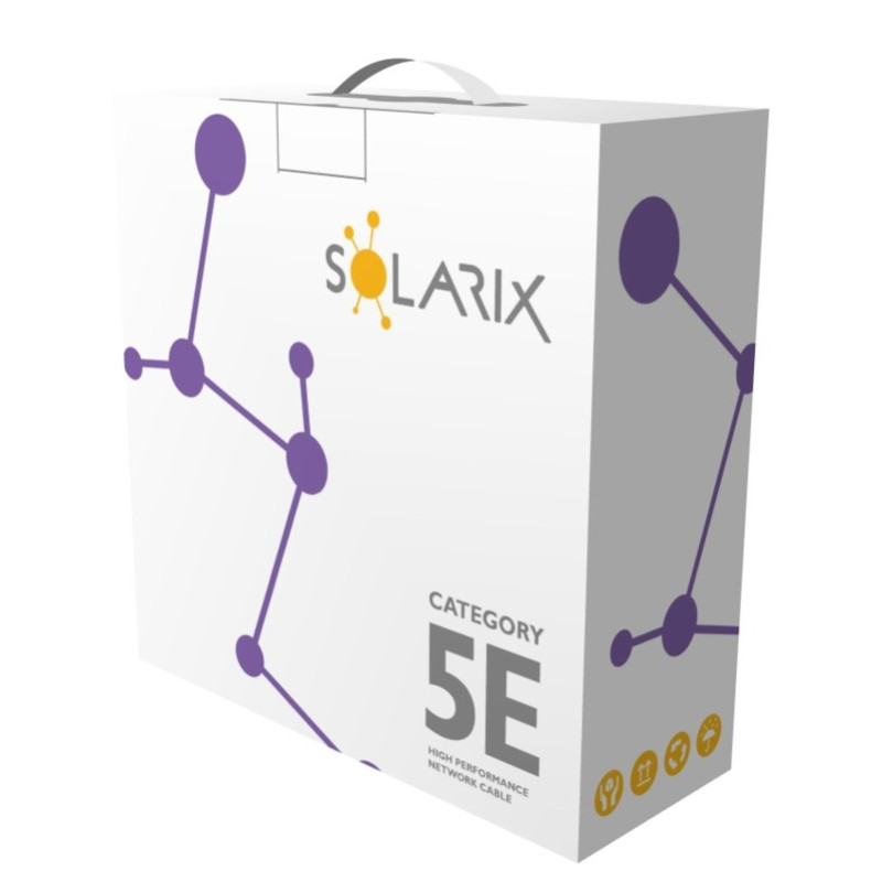 Inštalačný kábel Solarix CAT5E UTP LSOH Dca-s1,d2,a1 100m/box SXKD-5E-UTP-LSOH