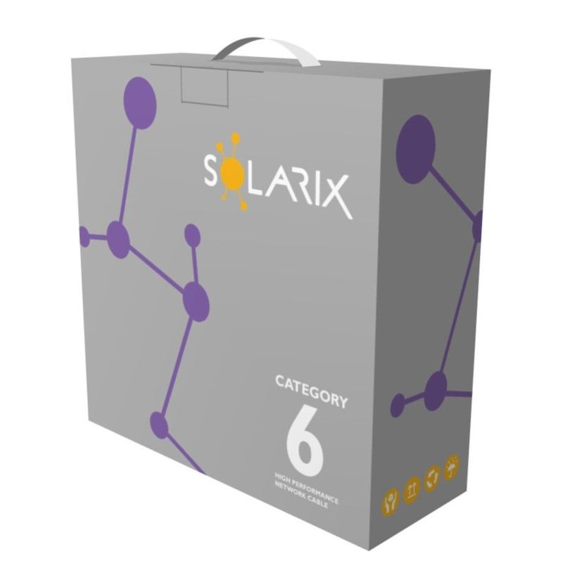 Inštalačný kábel Solarix CAT6 UTP LSOH Dca-s2,d2,a1 100m/box SXKD-6-UTP-LSOH
