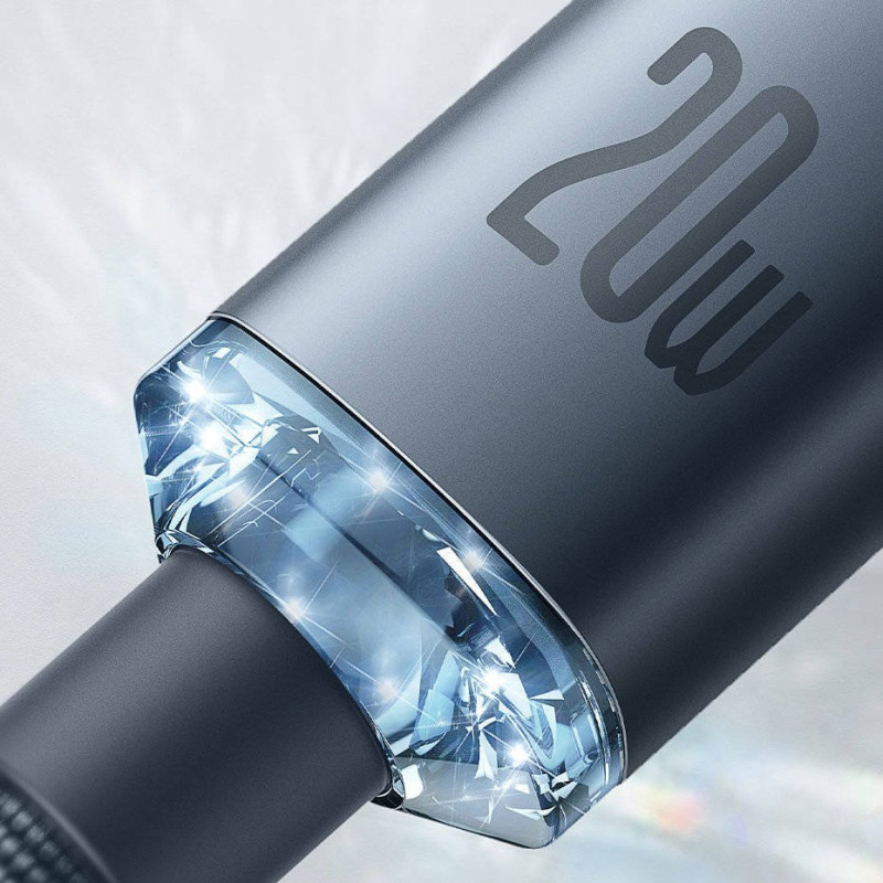 Baseus CAJY000205 Crystal Shine Series Dátový Kábel USB-C - Lightning 20W 1,2m Purple