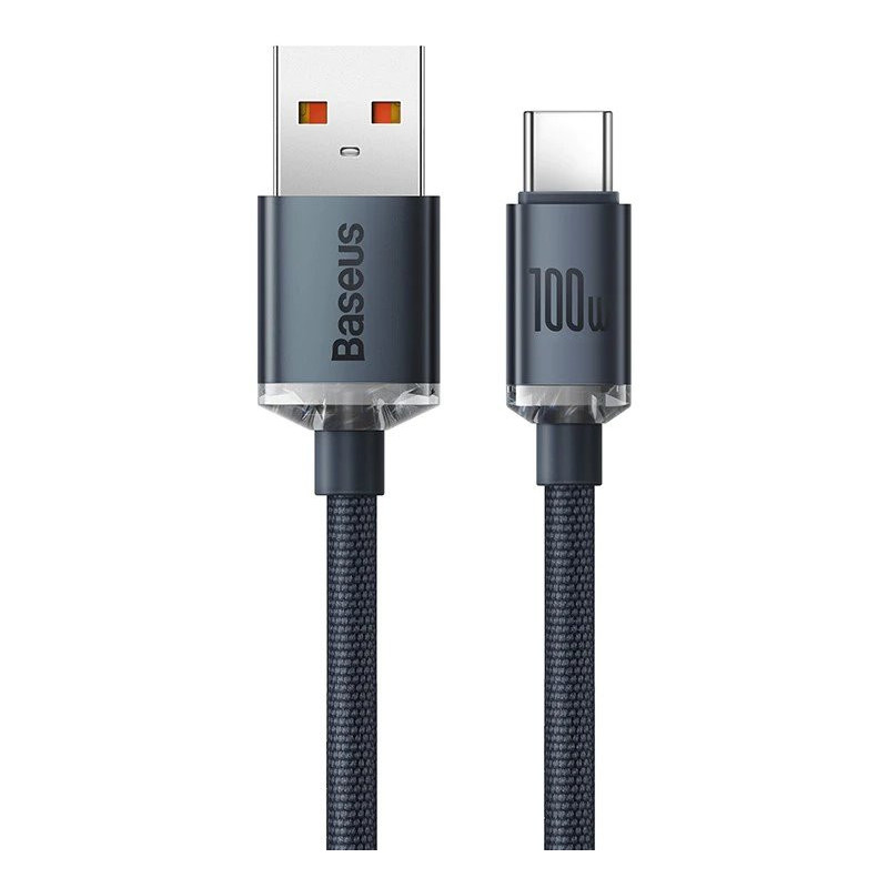 Baseus CAJY000401 Crystal Shine Series Dátový Kábel USB - USB-C 100W 1,2m Black