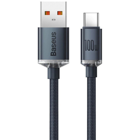 Baseus CAJY000401 Crystal Shine Series Dátový Kábel USB - USB-C 100W 1,2m Black