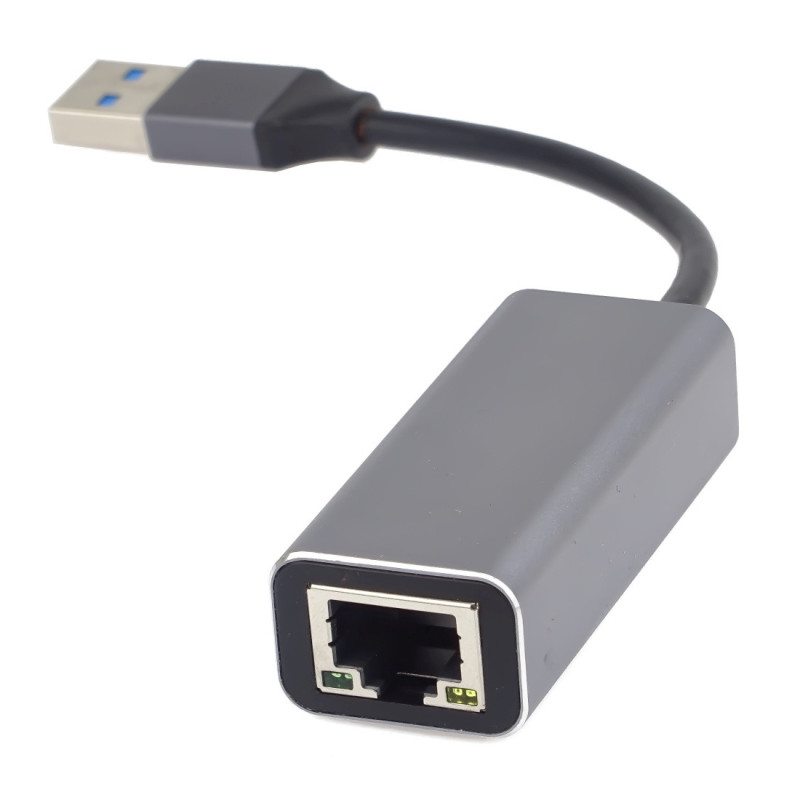 PremiumCord adaptér USB3.0 → LAN RJ45 ETHERNET 10/100/1000 MBIT Aluminium