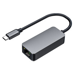 PremiumCord adaptér USB-C → LAN RJ45 ETHERNET 2,5 G/1000 MBIT Aluminium