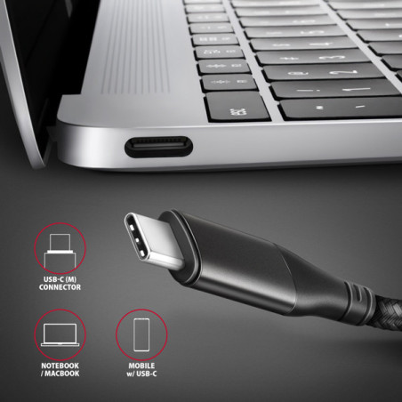 AXAGON RVC-HI2MC, USB-C → HDMI 2.0a redukcia / kábel 1.8m, 4K/60Hz HDR10