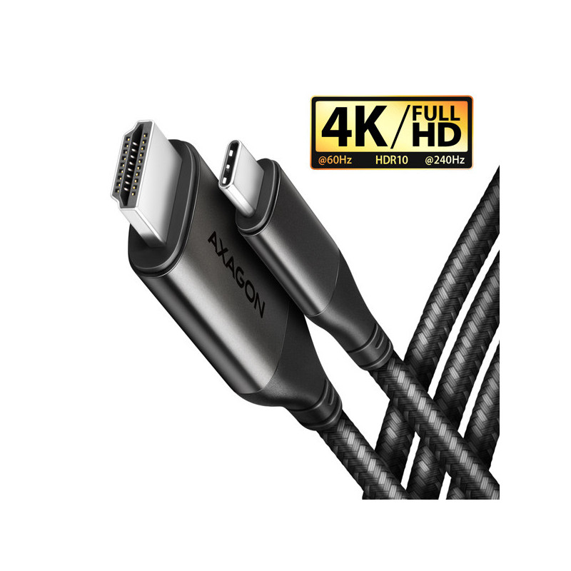 AXAGON RVC-HI2MC, USB-C → HDMI 2.0a redukcia / kábel 1.8m, 4K/60Hz HDR10
