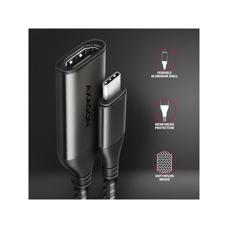 AXAGON RVC-HI2M, USB-C → HDMI 2.0a redukcia / adaptér, 4K/60Hz HDR10