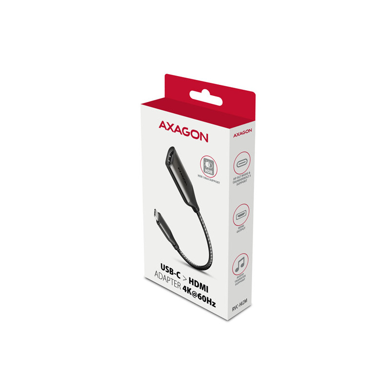 AXAGON RVC-HI2M, USB-C → HDMI 2.0a redukcia / adaptér, 4K/60Hz HDR10