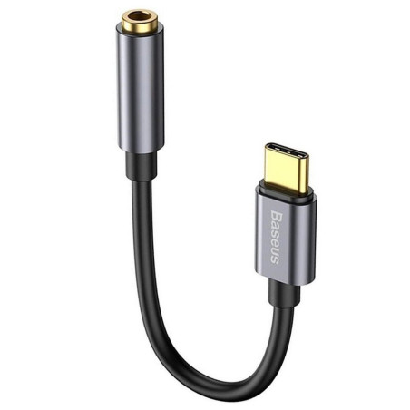 Baseus CATL54-0G Káblová Redukcia z USB-C na 3.5mm Audio Jack L54 (female) Deep Grey