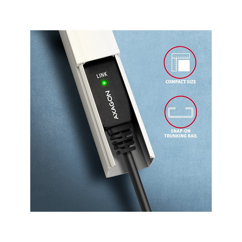AXAGON ADR-220B, USB 2.0 A-M → B-M aktívny prepojovací / repeater kábel, 20m