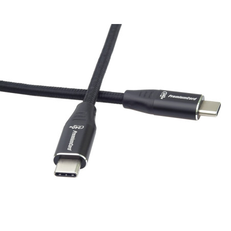 PremiumCord Kábel USB-C M/M, 240 W 480 MBps, 0,5 m