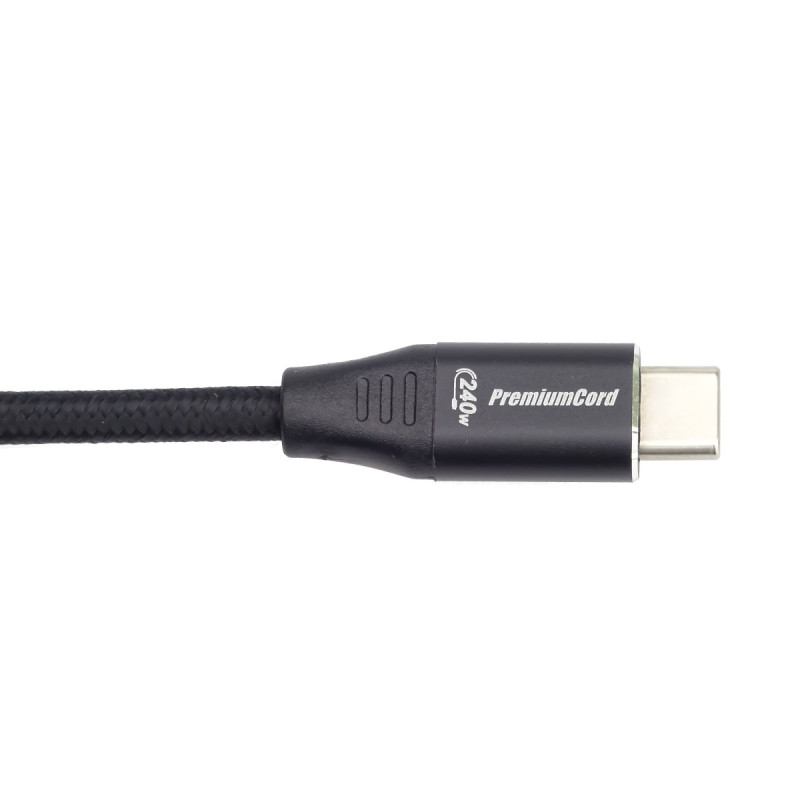PremiumCord Kábel USB-C M/M, 240 W 480 MBps, 0,5 m