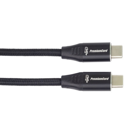 PremiumCord Kábel USB-C M/M, 240 W 480 MBps, 1m