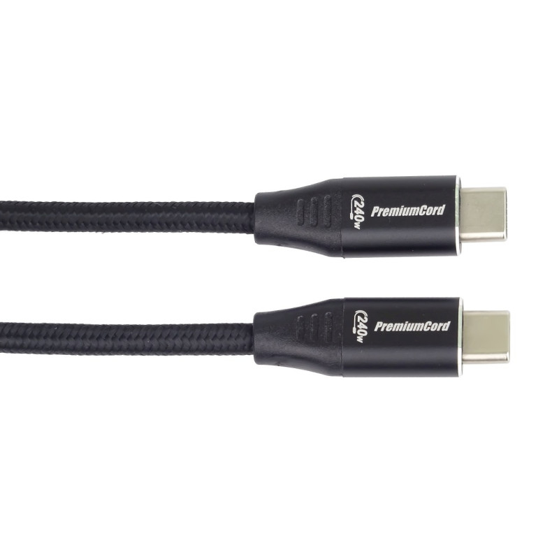 PremiumCord Kábel USB-C M/M, 240 W 480 MBps, 2m