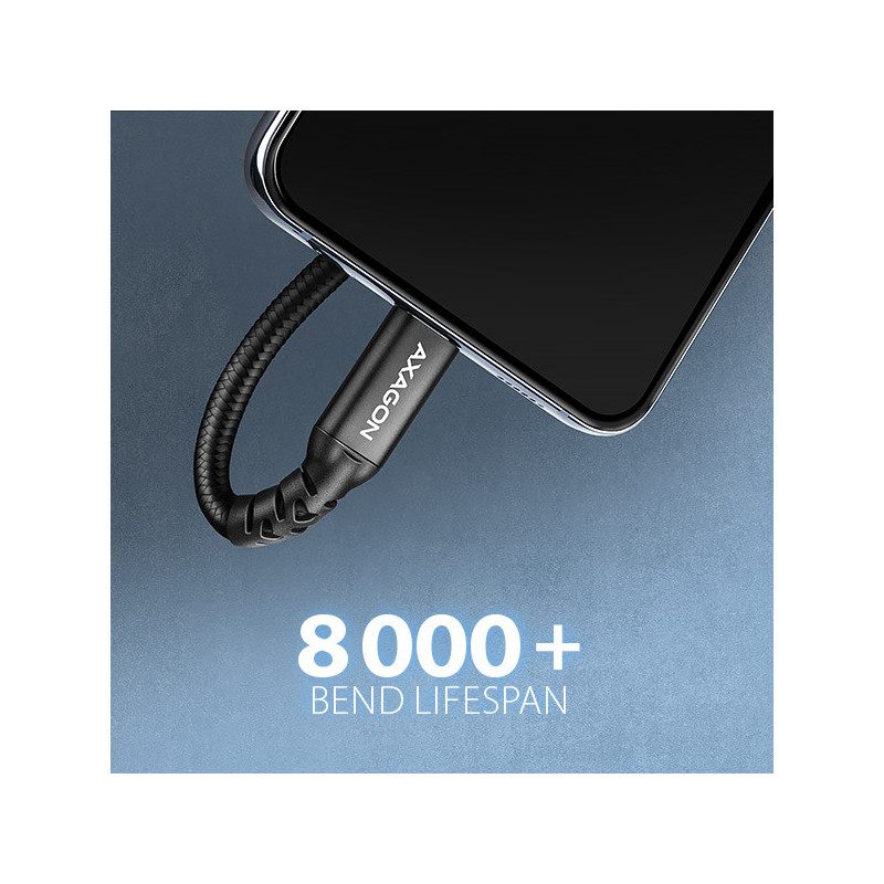 AXAGON BUCM32-CF10AB predlžovací kábel USB-C (M) → USB-C (F), 1m, USB 20Gbps, PD 240W, ALU, oplet