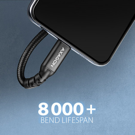 AXAGON BUCM32-CF10AB predlžovací kábel USB-C (M) → USB-C (F), 1m, USB 20Gbps, PD 240W, ALU, oplet
