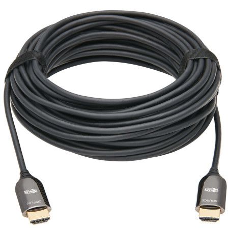 Kábel optický aktívny (AOC) Plenum-Rated HDMI, 8K UHD 60Hz, HDR, Samec/Samec, čierna, 15m