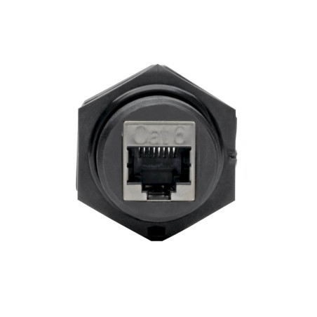 Spojka, pripojenie Ethernet zariadenia v priemysle, IP68, montáž do panelu, Cat5/Cat6 Samice/Samice