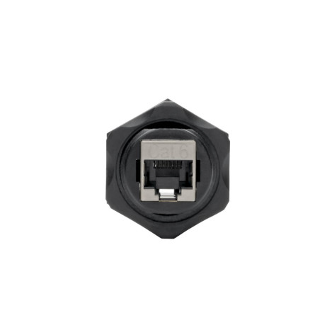 Spojka, pripojenie Ethernet zariadenia v priemysle, IP68, montáž do panelu, Cat5/Cat6 Samice/Samice