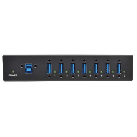 Rozbočovač 7x USB 3, priemyselný, odolnosť ESD 20kV, kovové púzdro, možnosť montáže