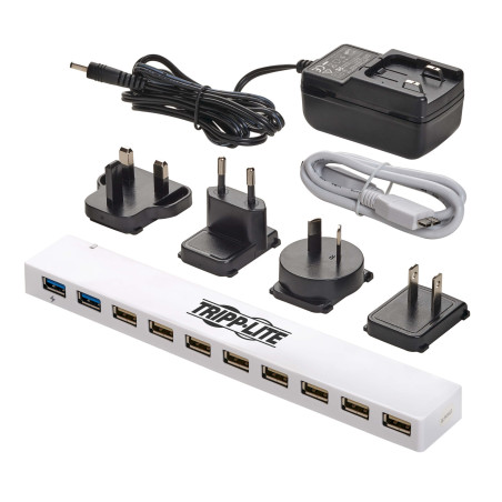 Rozbočovač USB 3.0 / USB 2.0, nabíjanie USB, 2x USB 3.0 + 8x USB 2.0